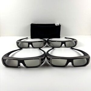 Sony TDG BR100 3D Glasses Bundle With 4 Black Cases No Batteries Untested